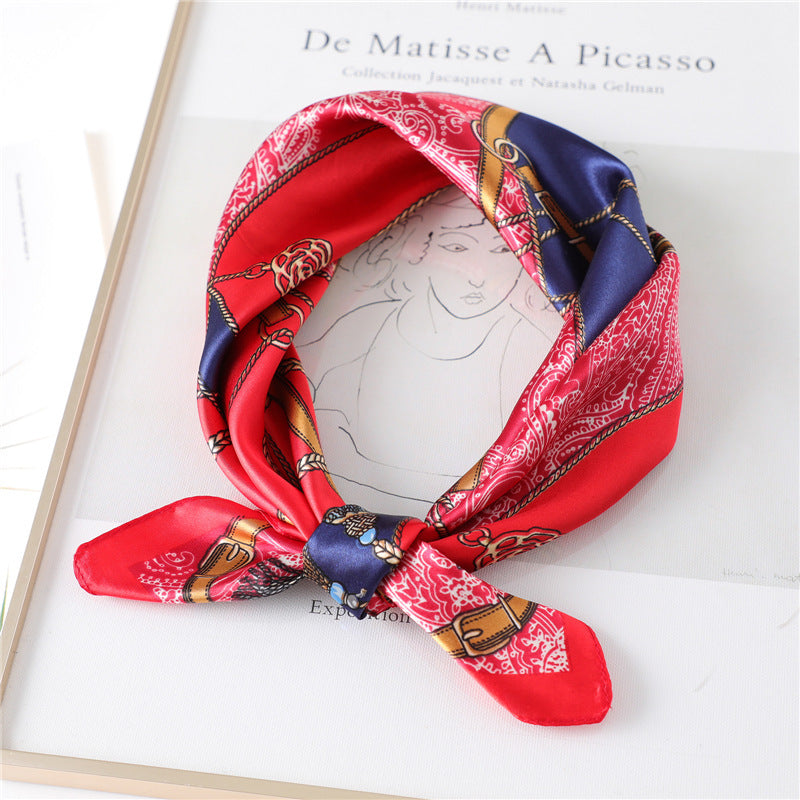 Women's New Small Square Retro Cashew Professional Scarf Women's New Small Square Retro Cashew Professional Scarf
